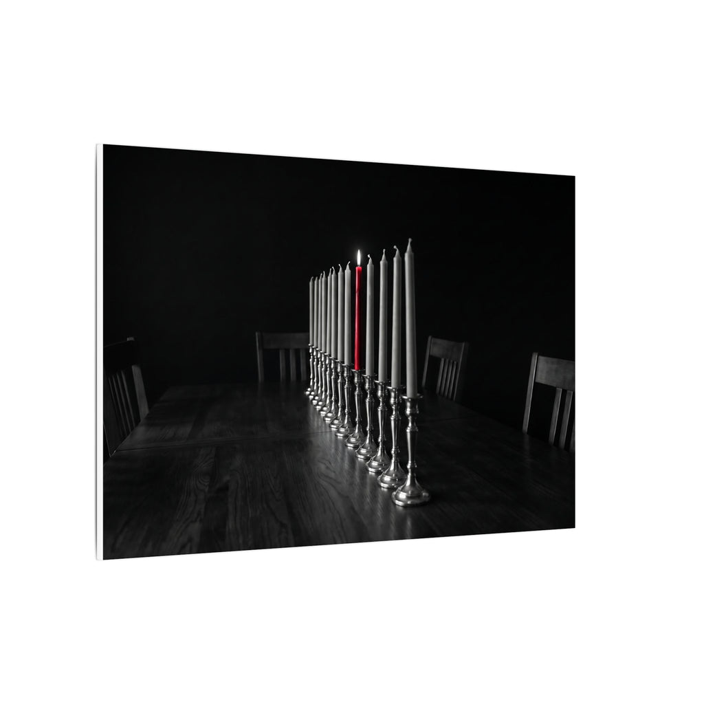 One Candle Lit - Dining Room Wall Art | Canvas (Landscape)