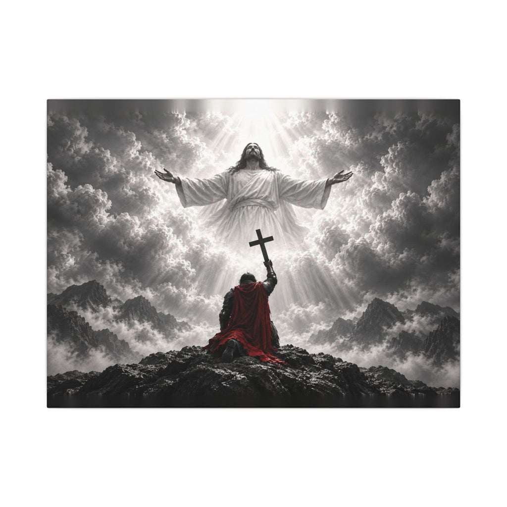 Jesus and the Warrior - Christian Wall Art | Canvas (Landscape)