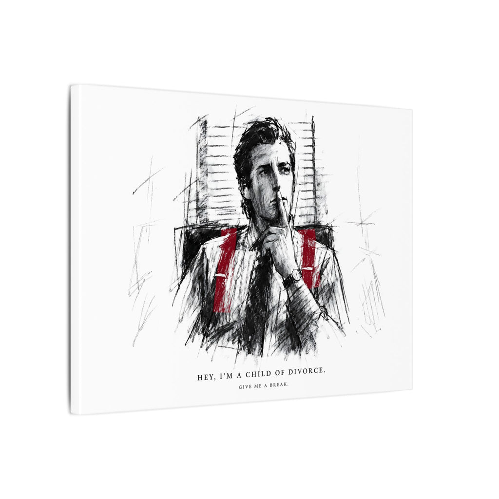 Child of Divorce Sketch - Dark Office Wall Art | Canvas (Landscape)