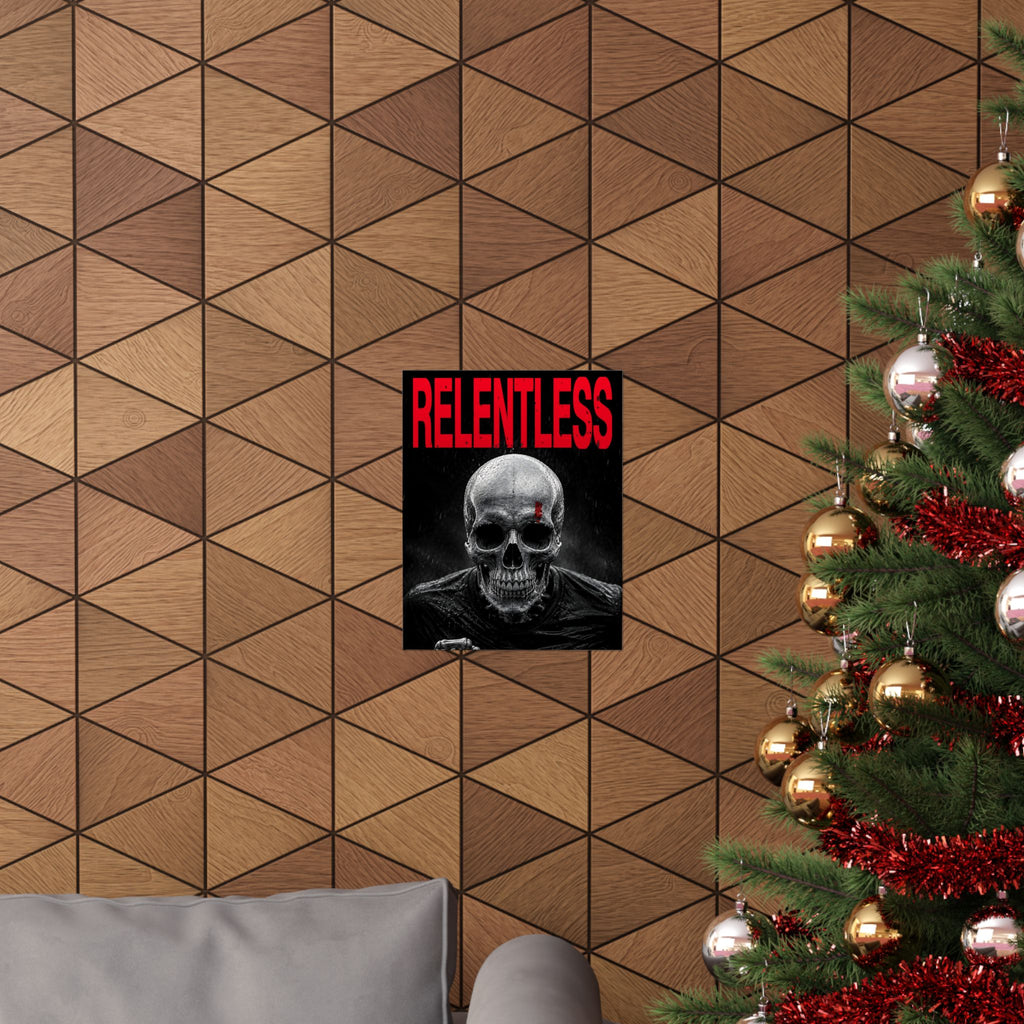 Relentless - Skull Wall Art | Matte Poster