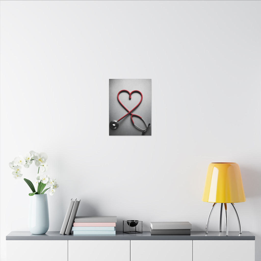 The Stethoscope Heart - Doctor's Office Wall Art | Canvas