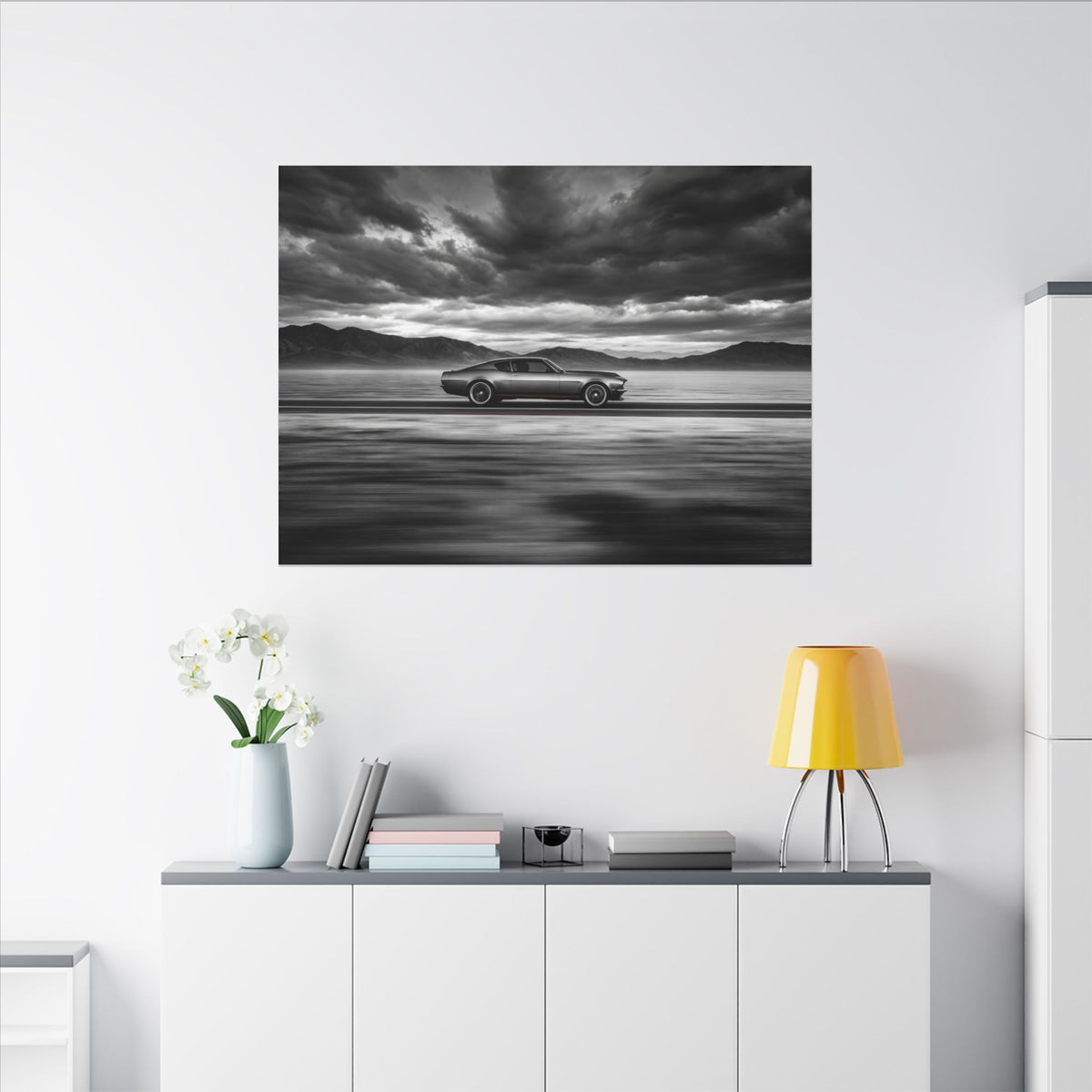 Open Road Velocity - Muscle Car Wall Art | Canvas (Landscape)
