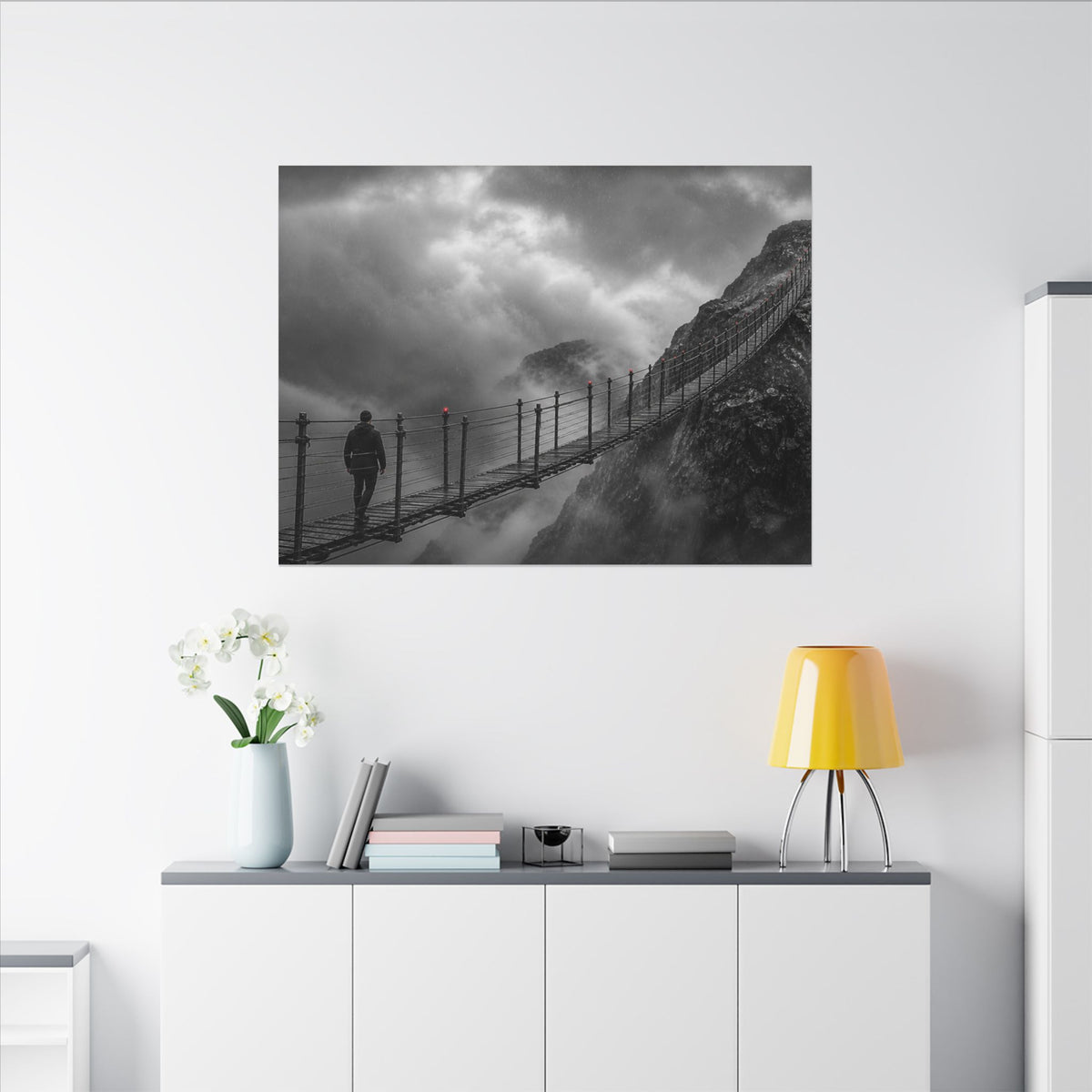 Cross What Scares You - Bedroom Art Prints | Canvas (Landscape)
