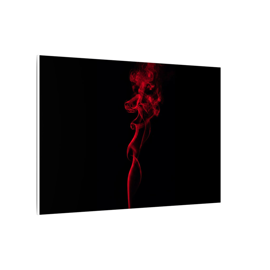 Red Smoke - Wall Art With Red Color | Canvas (Landscape)
