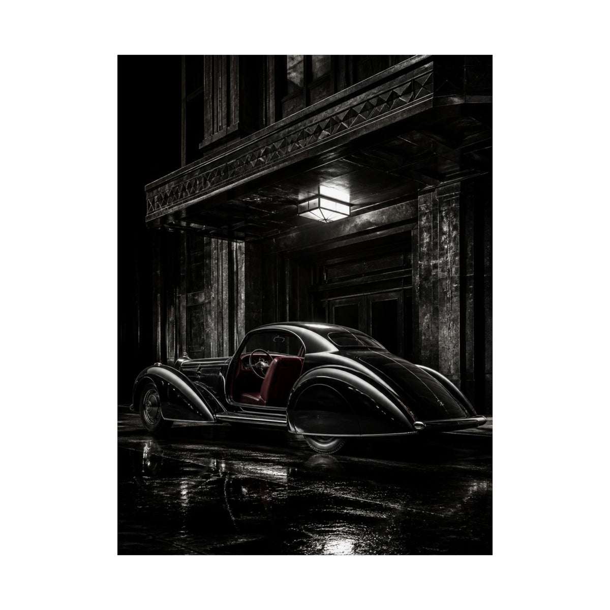 Art Deco Coupe - Art Deco Car Wall Art | Matte Poster
