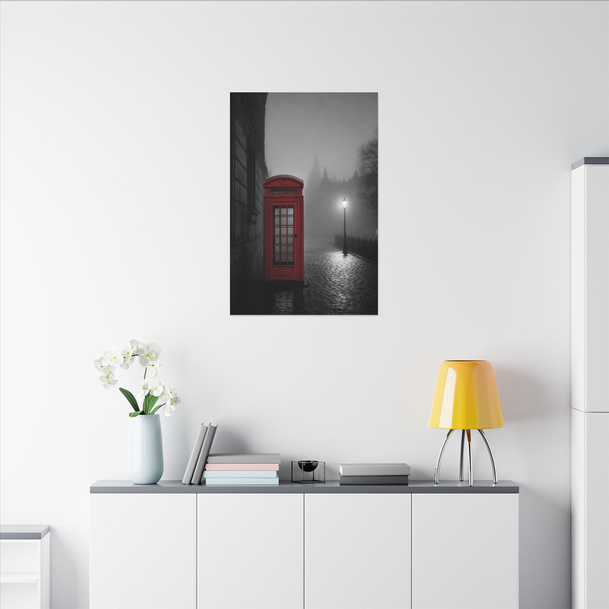 The Red Booth - Unique Office Art | Canvas