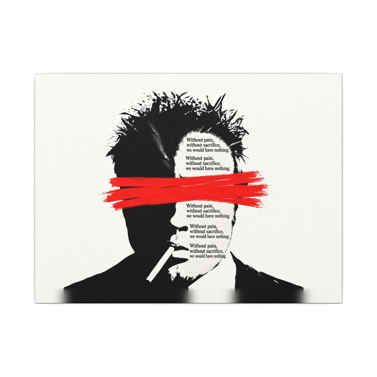 Pain and Sacrifice - Quote Wall Art | Canvas (Landscape)