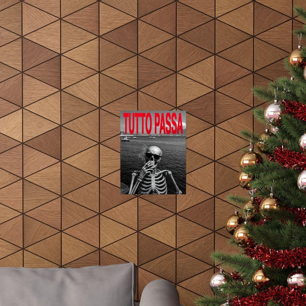 Tutto Passa - Skeleton Painting | Matte Poster