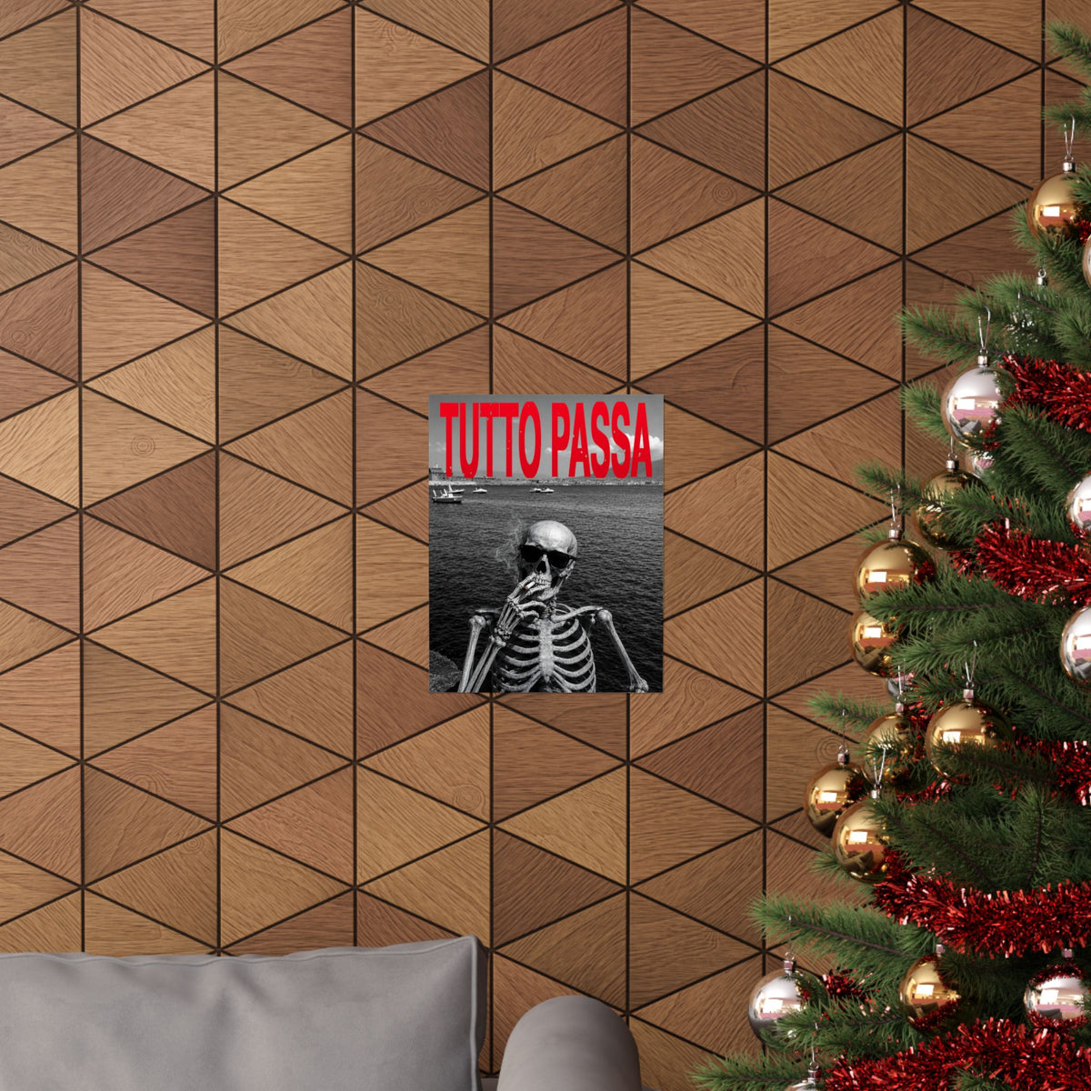 Tutto Passa - Skeleton Painting | Matte Poster