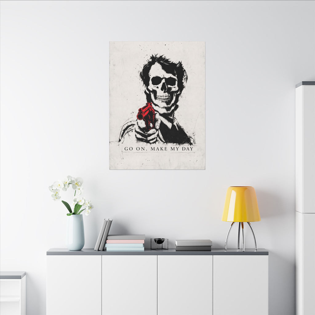 Make My Day - Dark Noir Sketch Art | Canvas