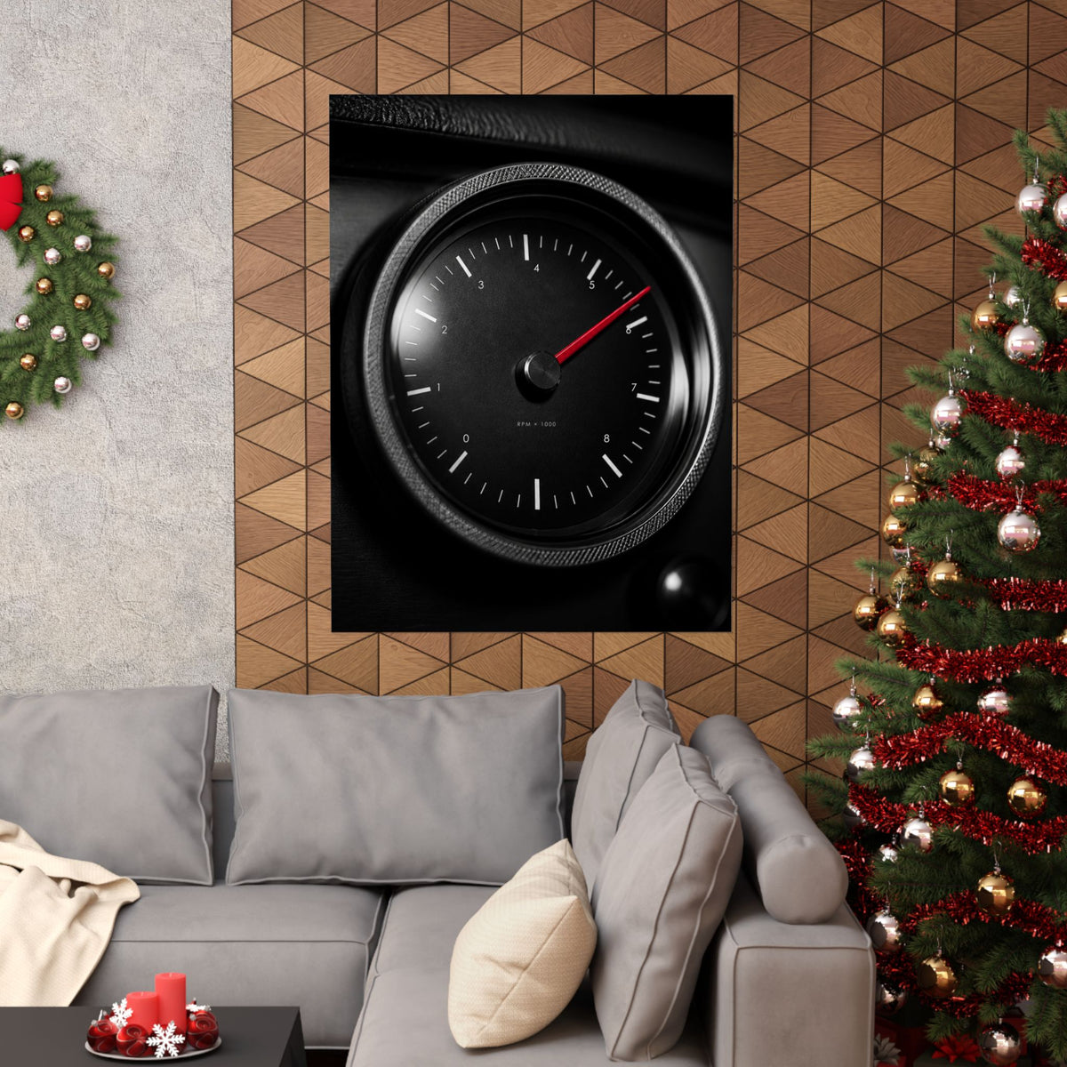 Redline Gauge - Tachometer Wall Art | Matte Poster