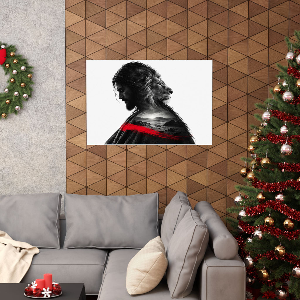 Lion of Judah - Christian Wall Art | Matte Poster (Landscape)