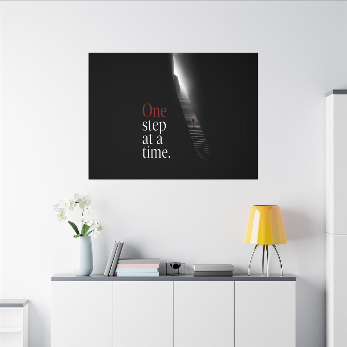 One Step at a Time - Office Wall Art | Canvas (Landscape)