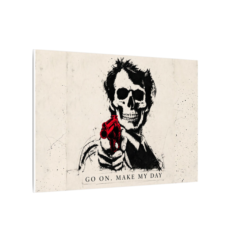 Make My Day - Dark Noir Sketch Art | Canvas (Landscape)