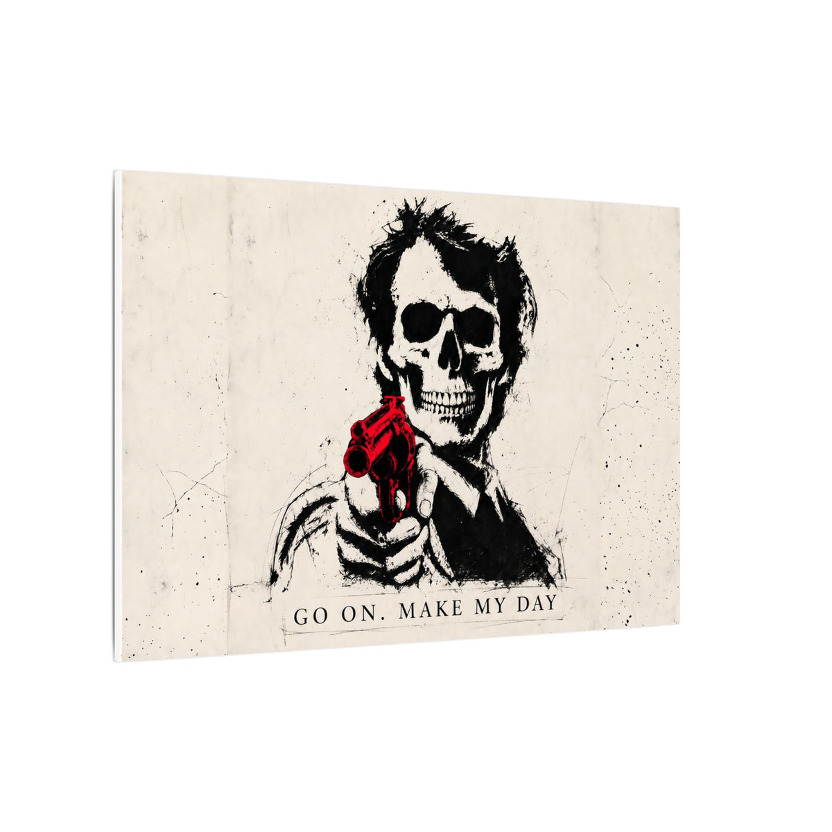 Make My Day - Dark Noir Sketch Art | Canvas (Landscape)