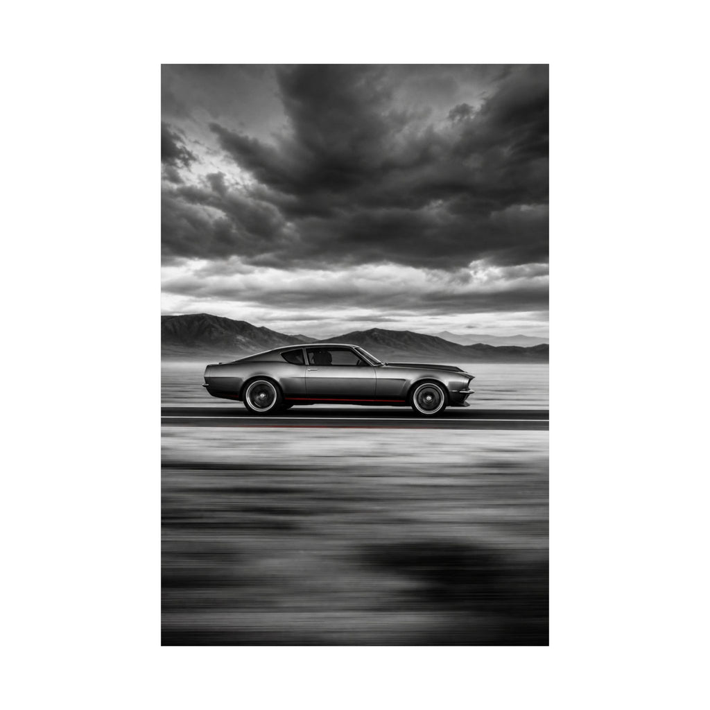 Open Road Velocity - Muscle Car Wall Art | Matte Poster