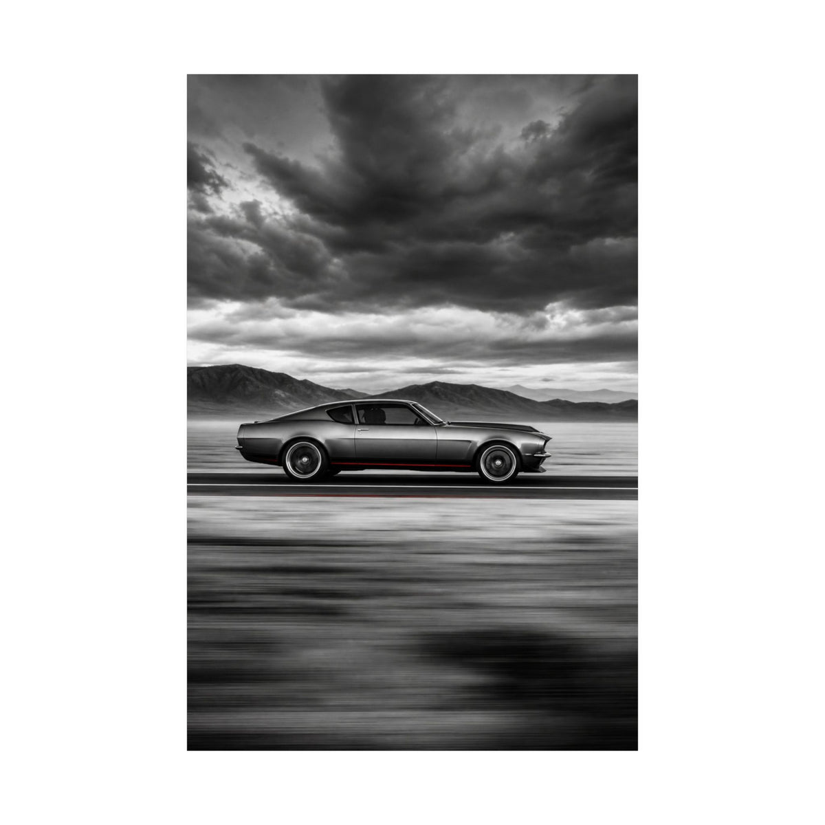 Open Road Velocity - Muscle Car Wall Art | Matte Poster