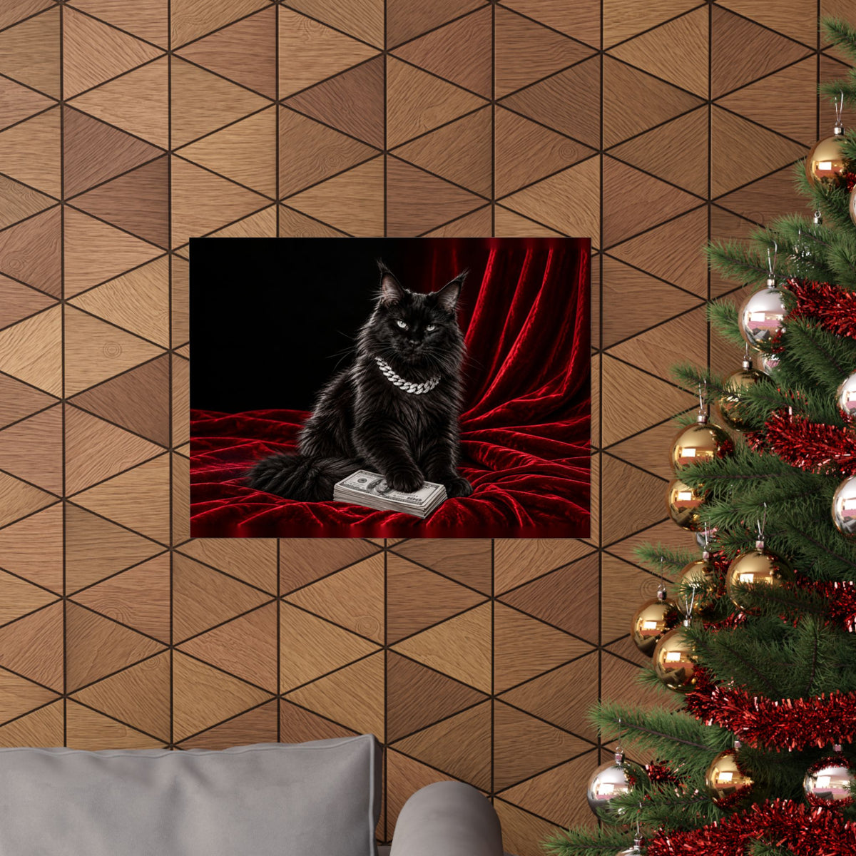 Cat Cash - Meme Wall Art | Matte Poster (Landscape)