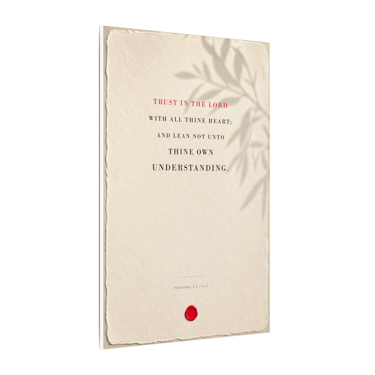 Trust in the Lord - Proverbs 3:5 Bible Verse Wall Art | Canvas
