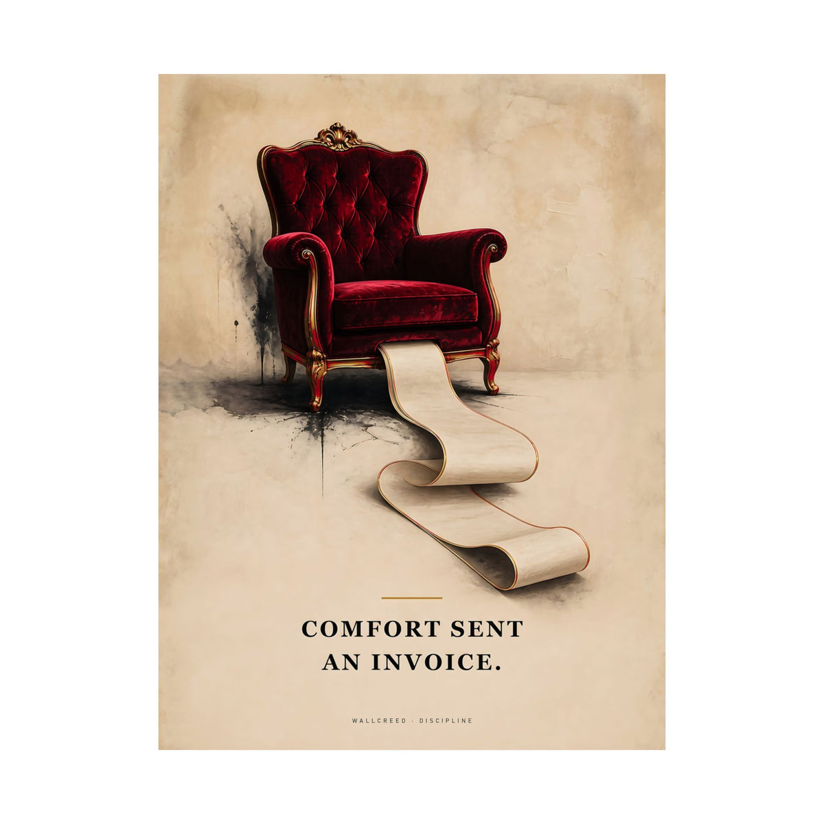 Comfort Sent an Invoice - Funny Wall Art | Matte Poster