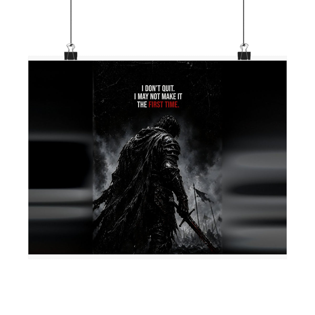 I Don't Quit - Motivational Wall Art | Matte Poster (Landscape)