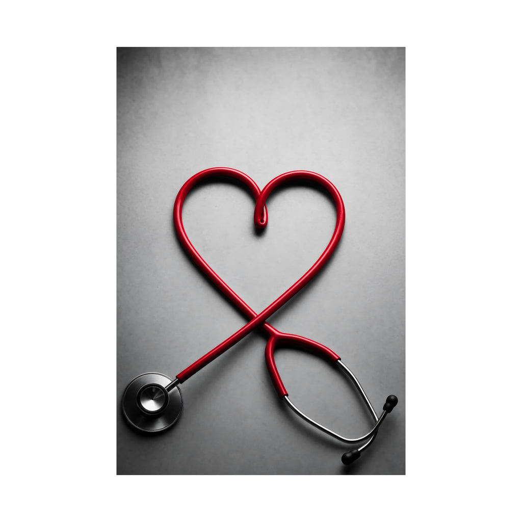 The Stethoscope Heart - Doctor's Office Wall Art | Matte Poster