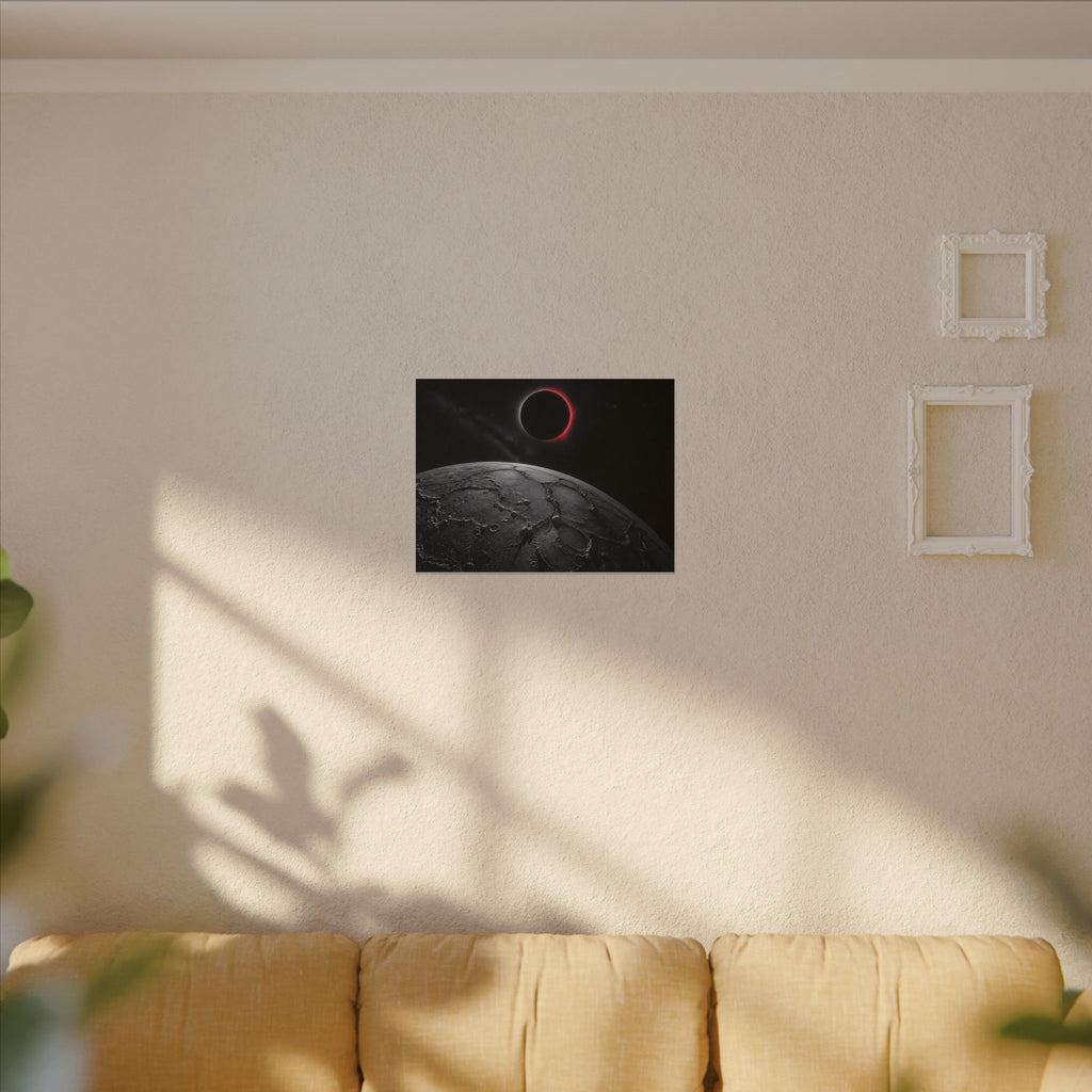 Red Eclipse - Moon Wall Art | Canvas (Landscape)