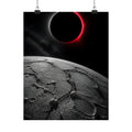 Red Eclipse - Moon Wall Art | Matte Poster