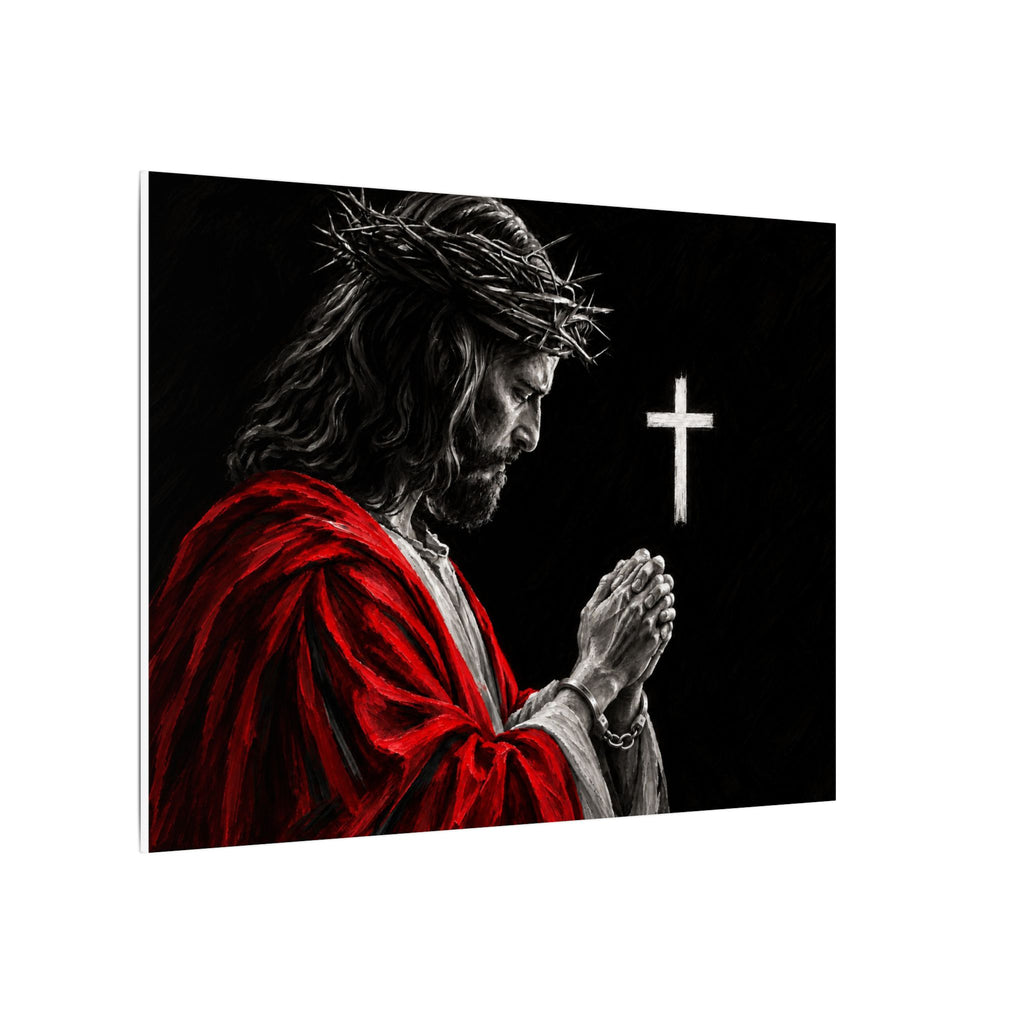 Praying Jesus - Christian Wall Art | Canvas (Landscape)