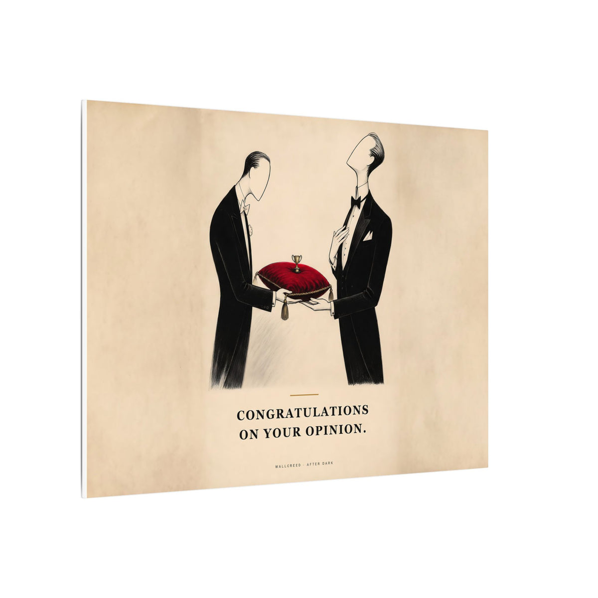 Congratulations on Your Opinion - Funny Wall Art | Canvas (Landscape)