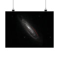 Crimson Orbit - Space Wall Art | Matte Poster (Landscape)