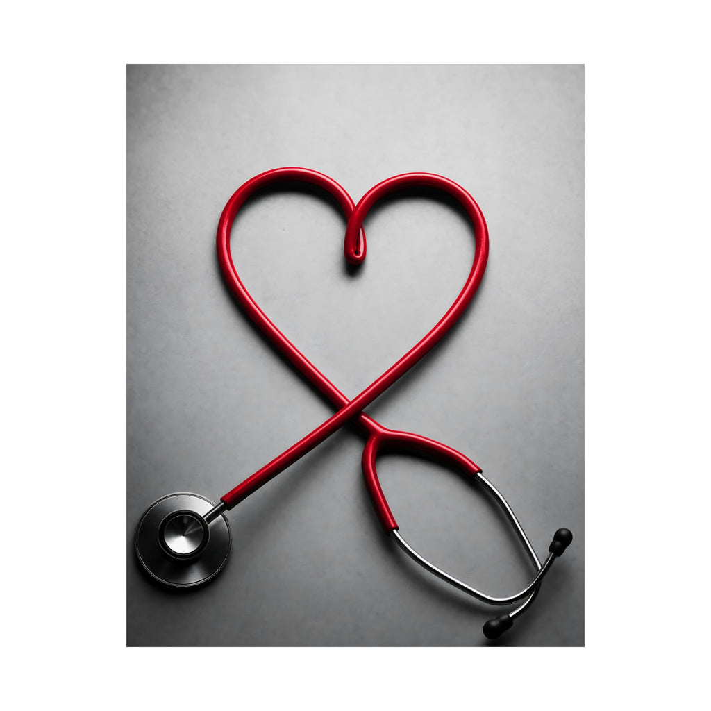 The Stethoscope Heart - Doctor's Office Wall Art | Matte Poster