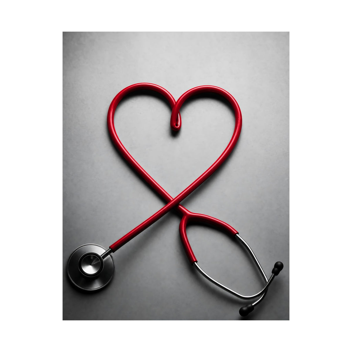 The Stethoscope Heart - Doctor's Office Wall Art | Matte Poster