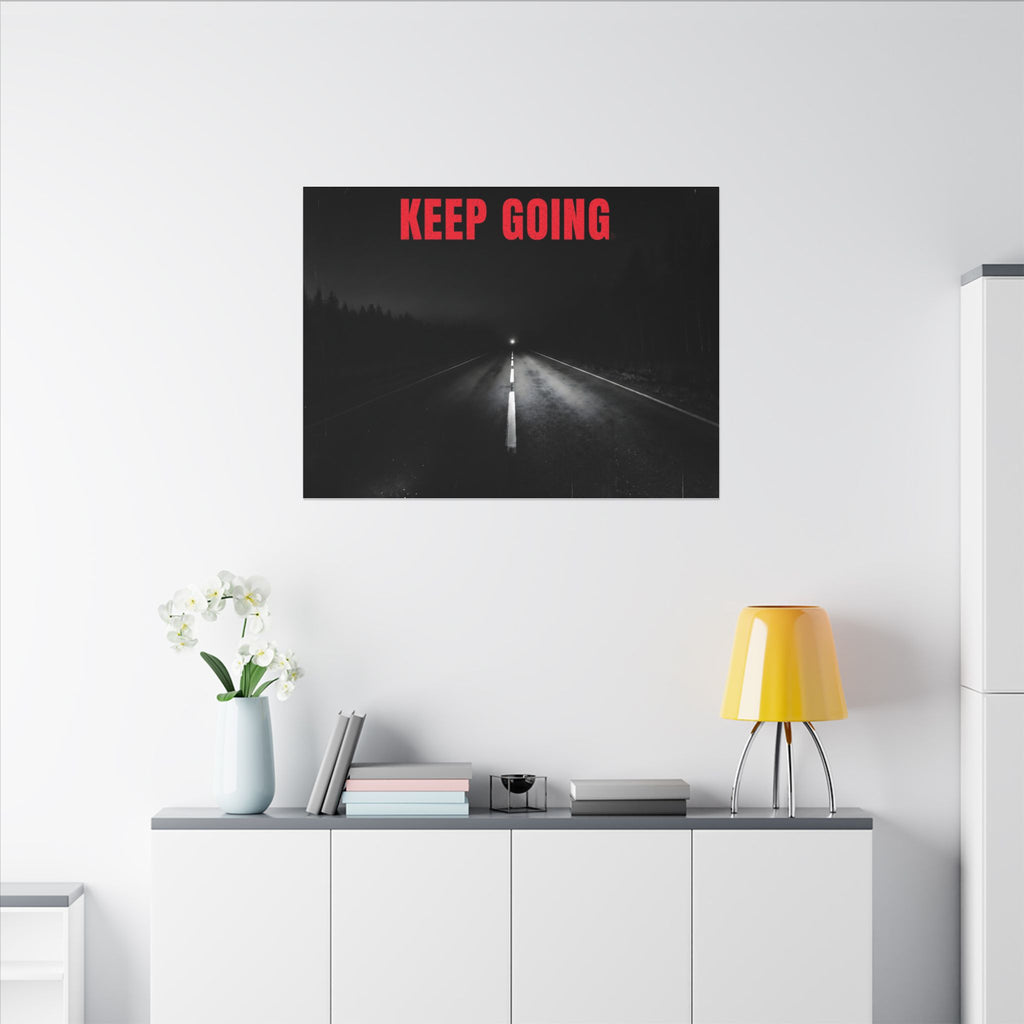 The Extra Mile - Night Road Wall Art | Canvas (Landscape)