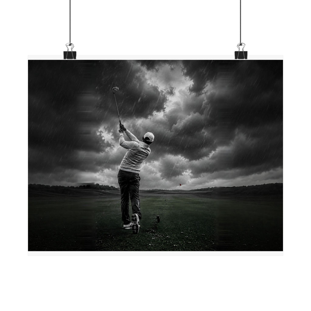 Storm Round - Golf Wall Art | Matte Poster (Landscape)