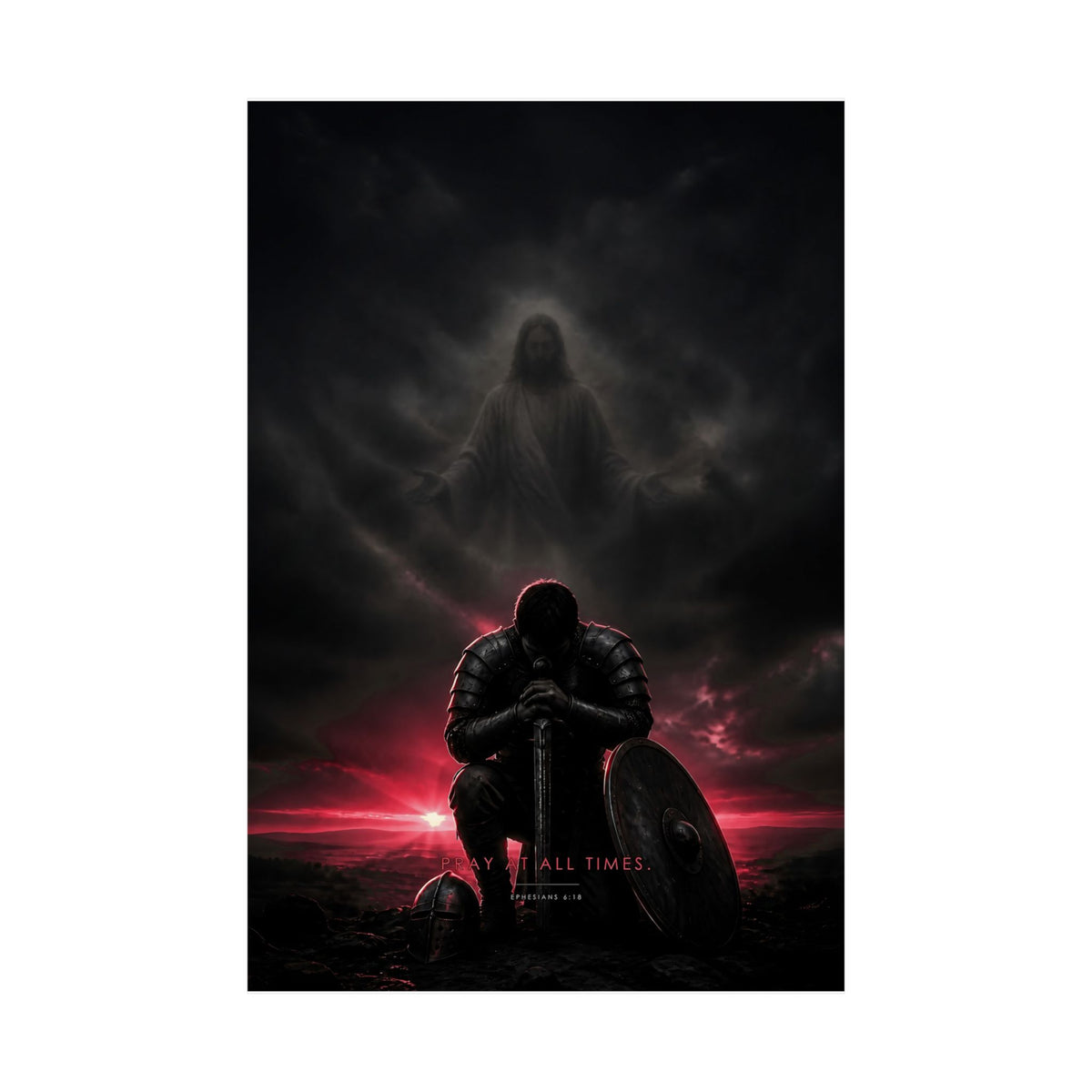 Pray, Then Stand - Armor of God Wall Art | Matte Poster
