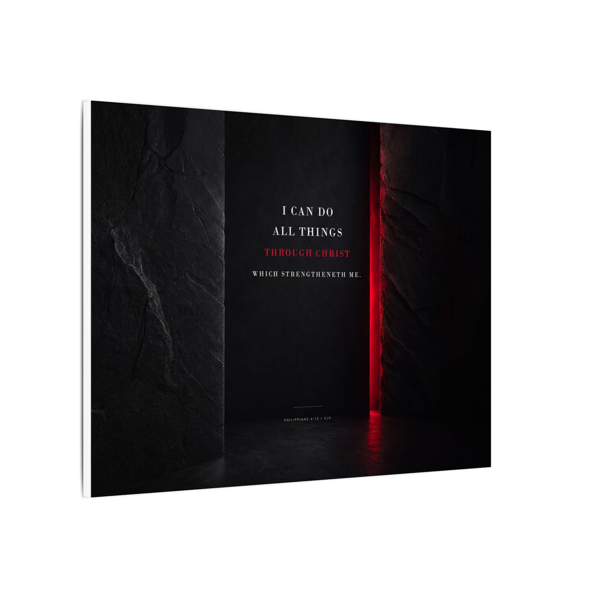 All Things Through Christ - Philippians 4:13 Scripture Wall Art | Canvas (Landscape)