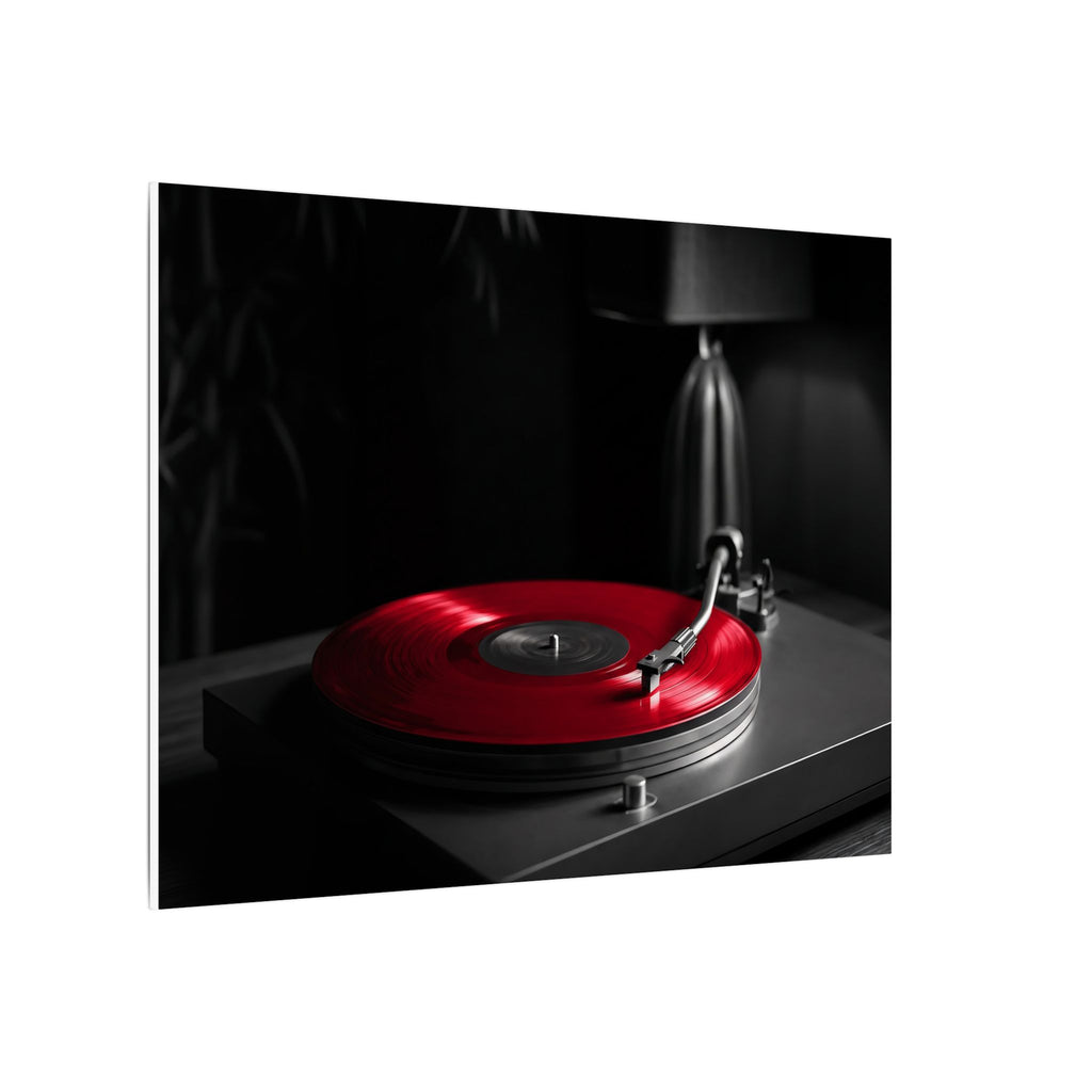 Red Vinyl - Mens Office Wall Art | Canvas (Landscape)