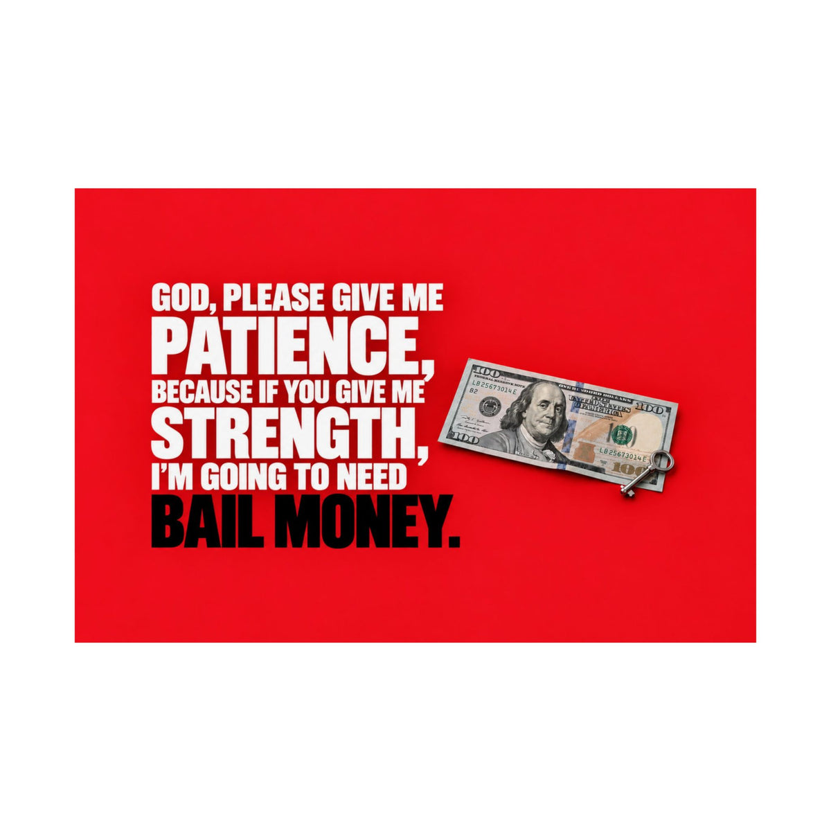 Bail Money - Meme Wall Art | Matte Poster (Landscape)