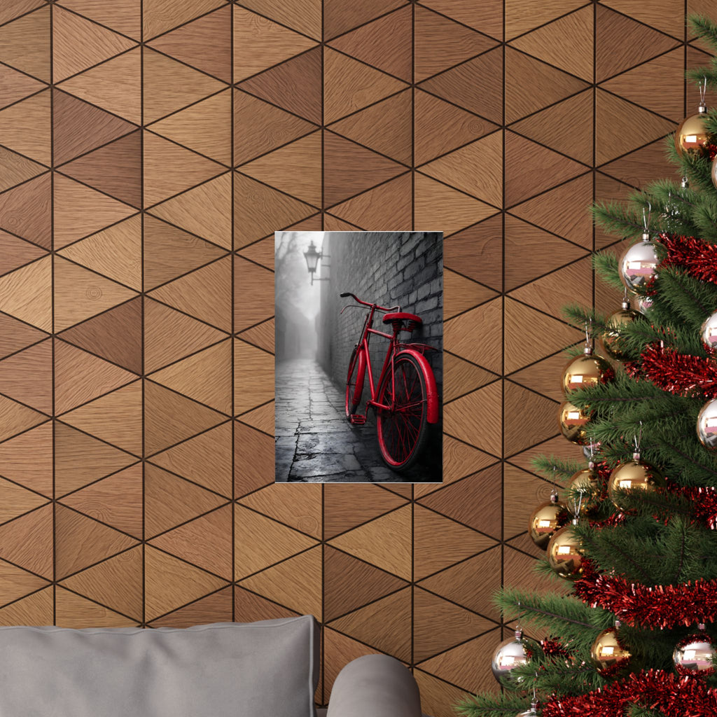 The Red Bicycle - Unique Office Wall Decor | Matte Poster