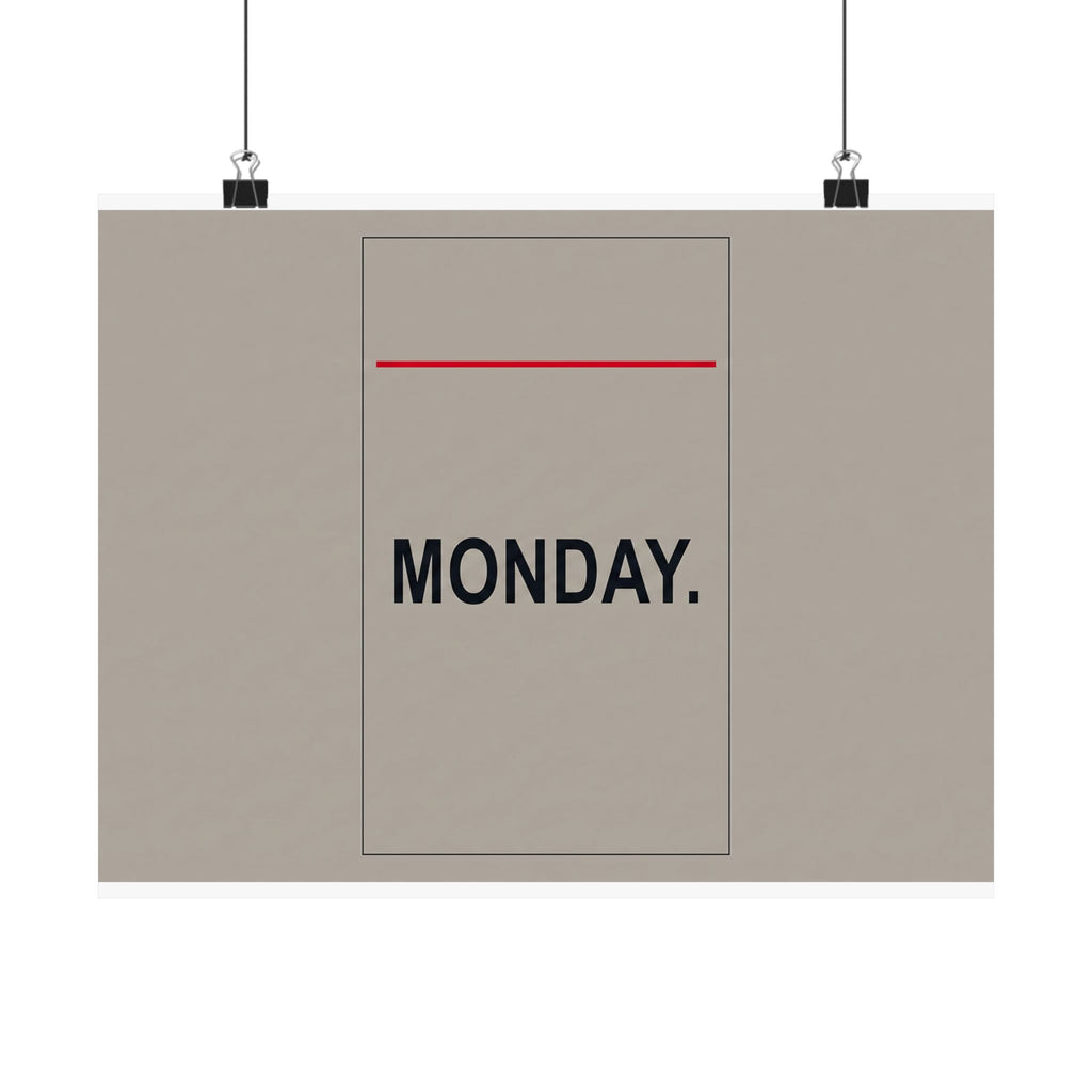 Monday - Office Wall Art | Matte Poster (Landscape)
