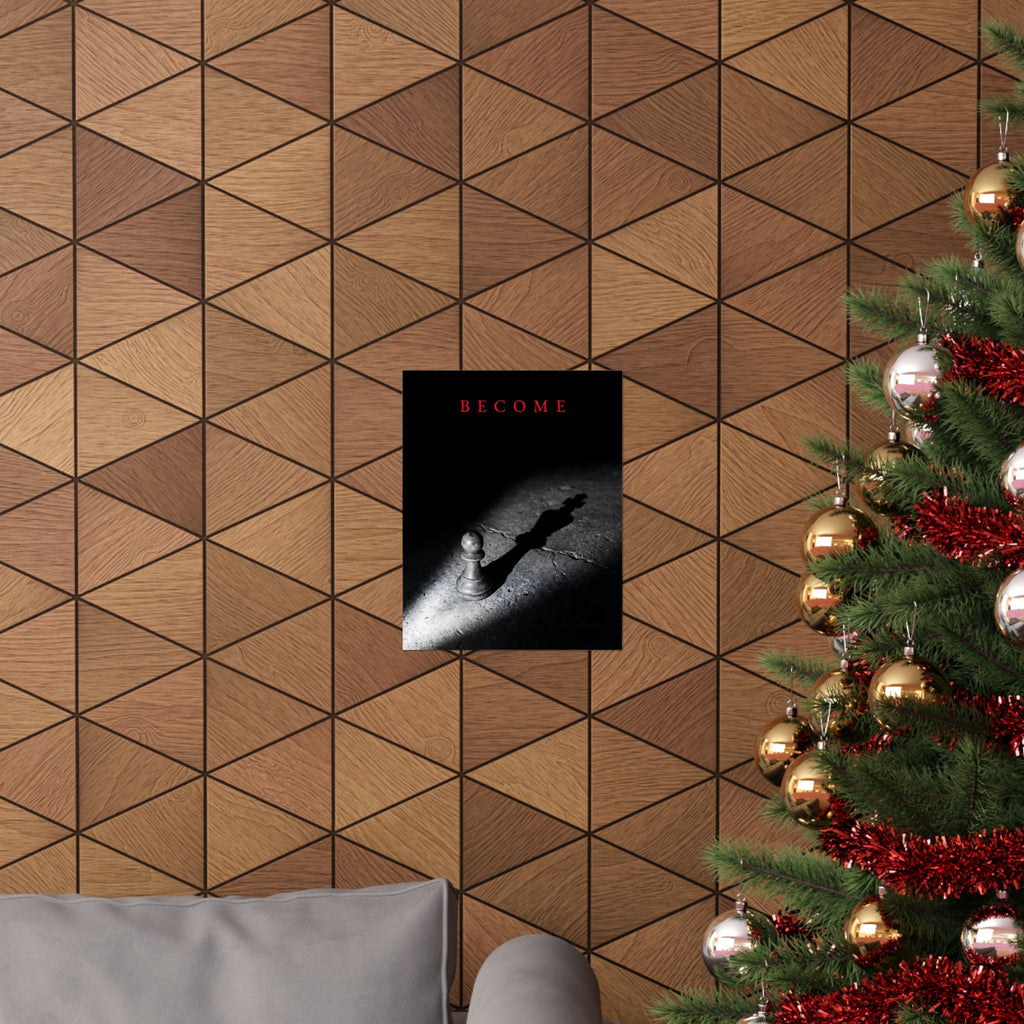 Become - Chess King Shadow Wall Art | Matte Poster