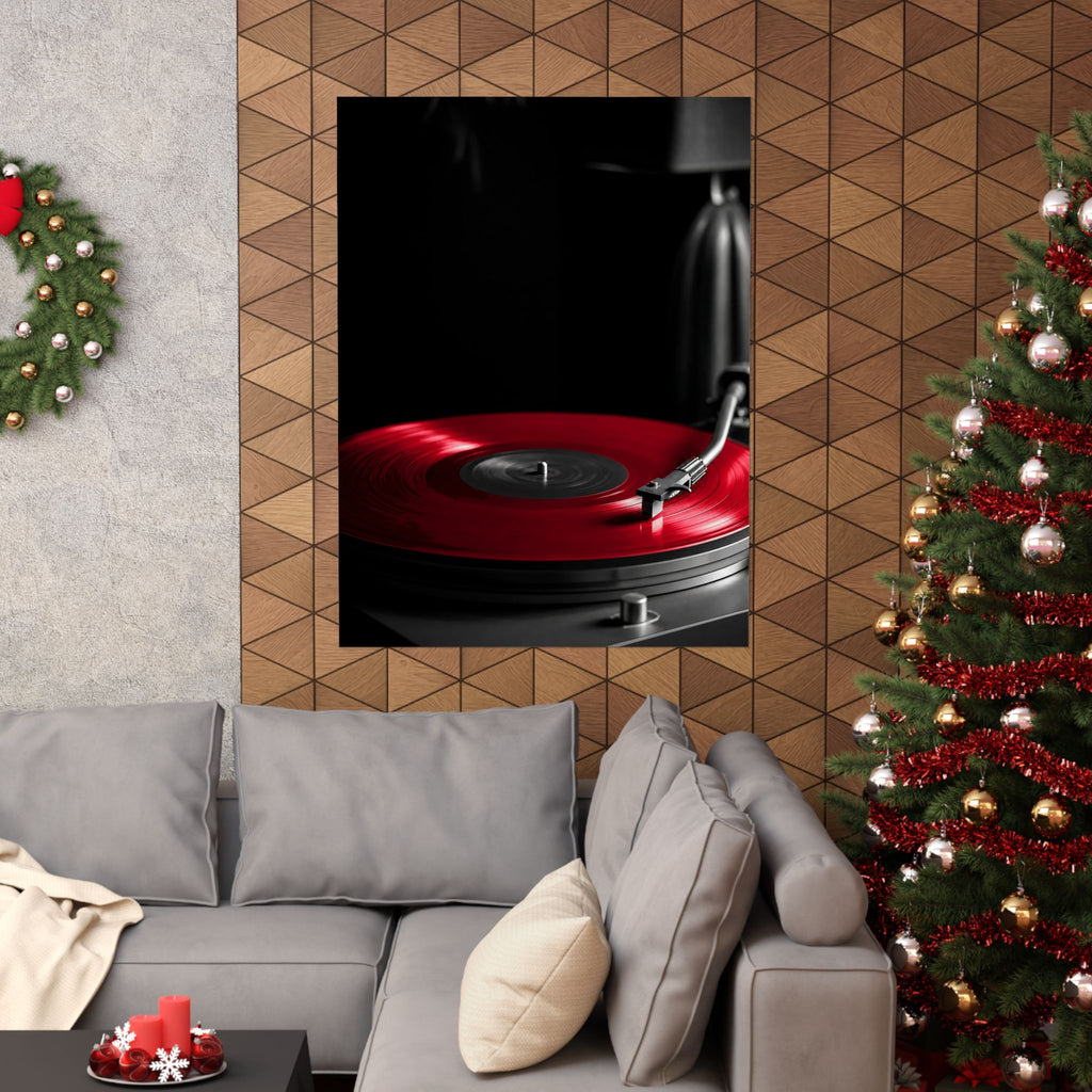 Red Vinyl - Mens Office Wall Art | Matte Poster
