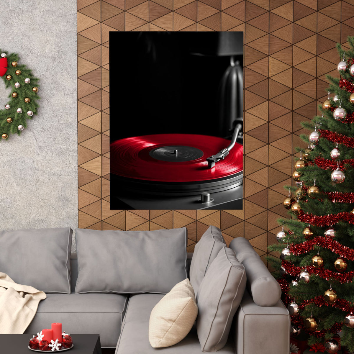 Red Vinyl - Mens Office Wall Art | Matte Poster