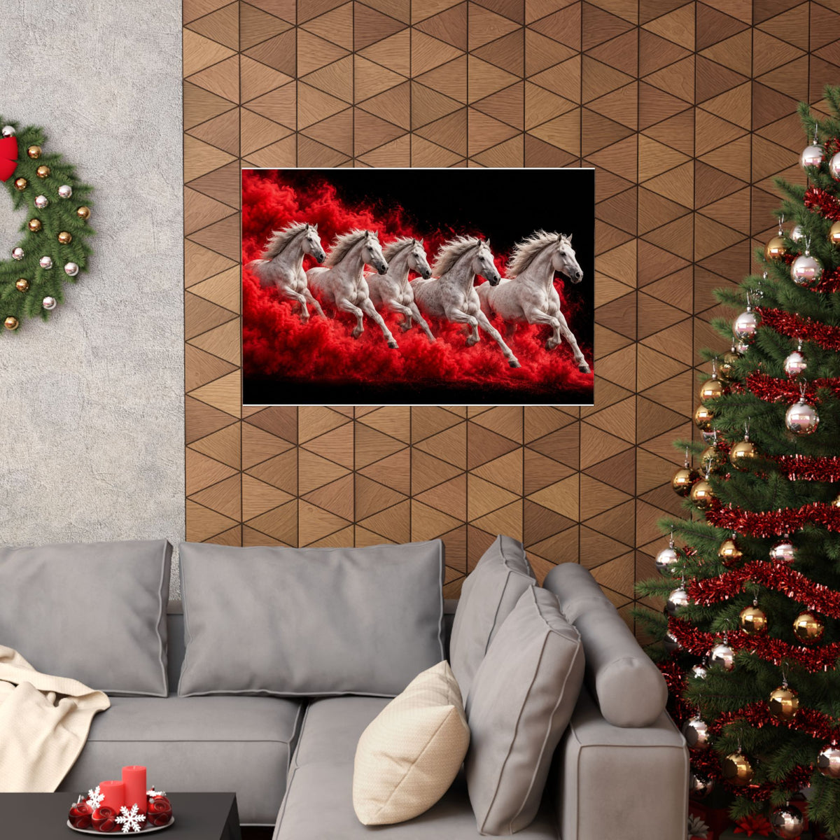 Stampede - Horse Wall Art | Matte Poster (Landscape)