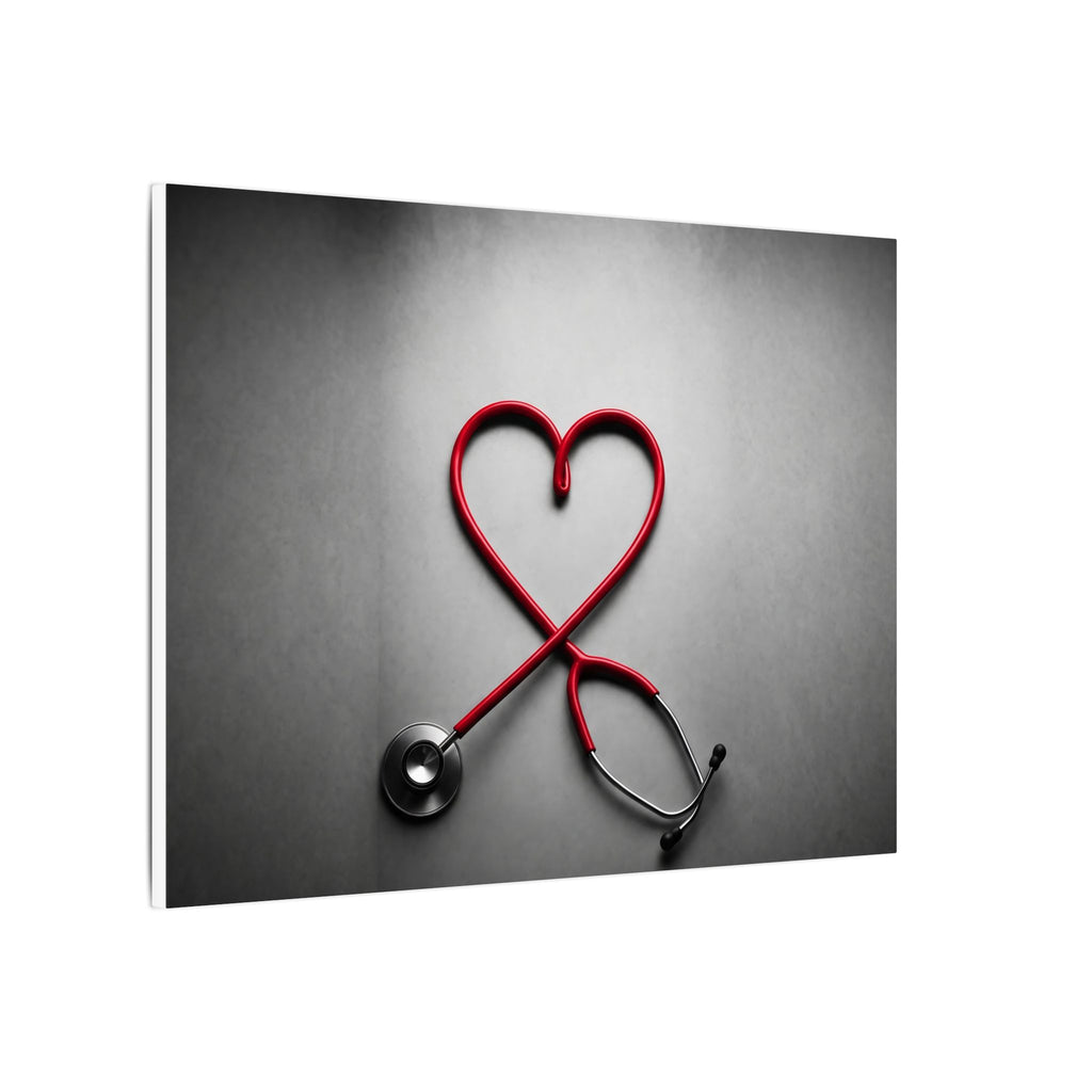 The Stethoscope Heart - Doctor's Office Wall Art | Canvas (Landscape)