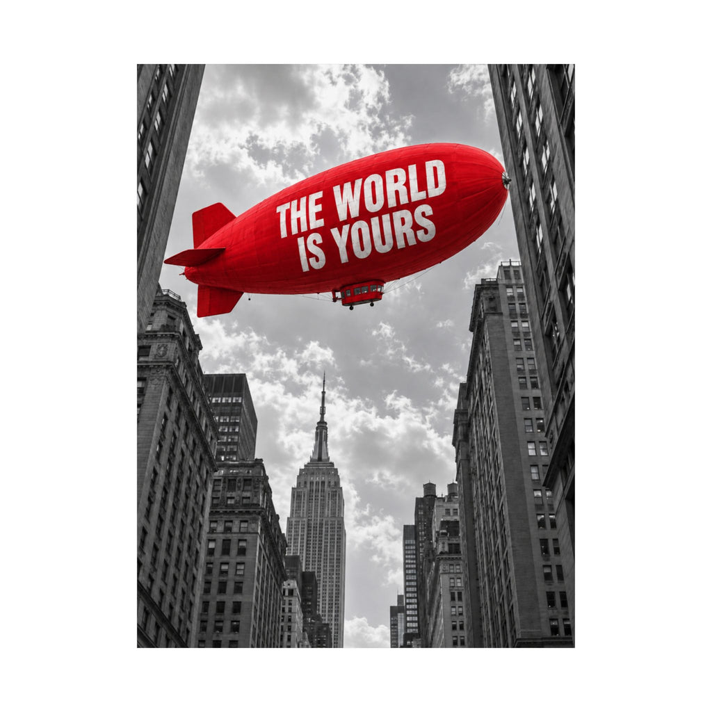 The World Is Yours Blimp - Office Wall Art | Matte Poster