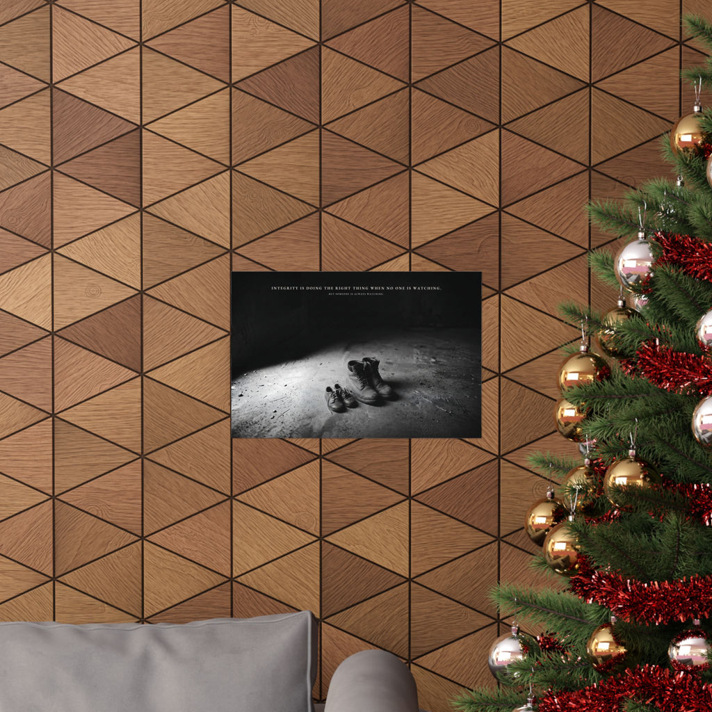Integrity Is Doing the Right Thing When No One Is Watching - Wall Art | Matte Poster (Landscape)