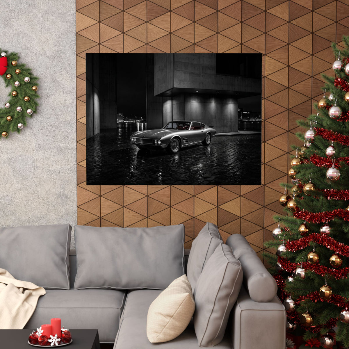 Midnight Grand Tourer - Vintage Car Wall Art | Matte Poster (Landscape)