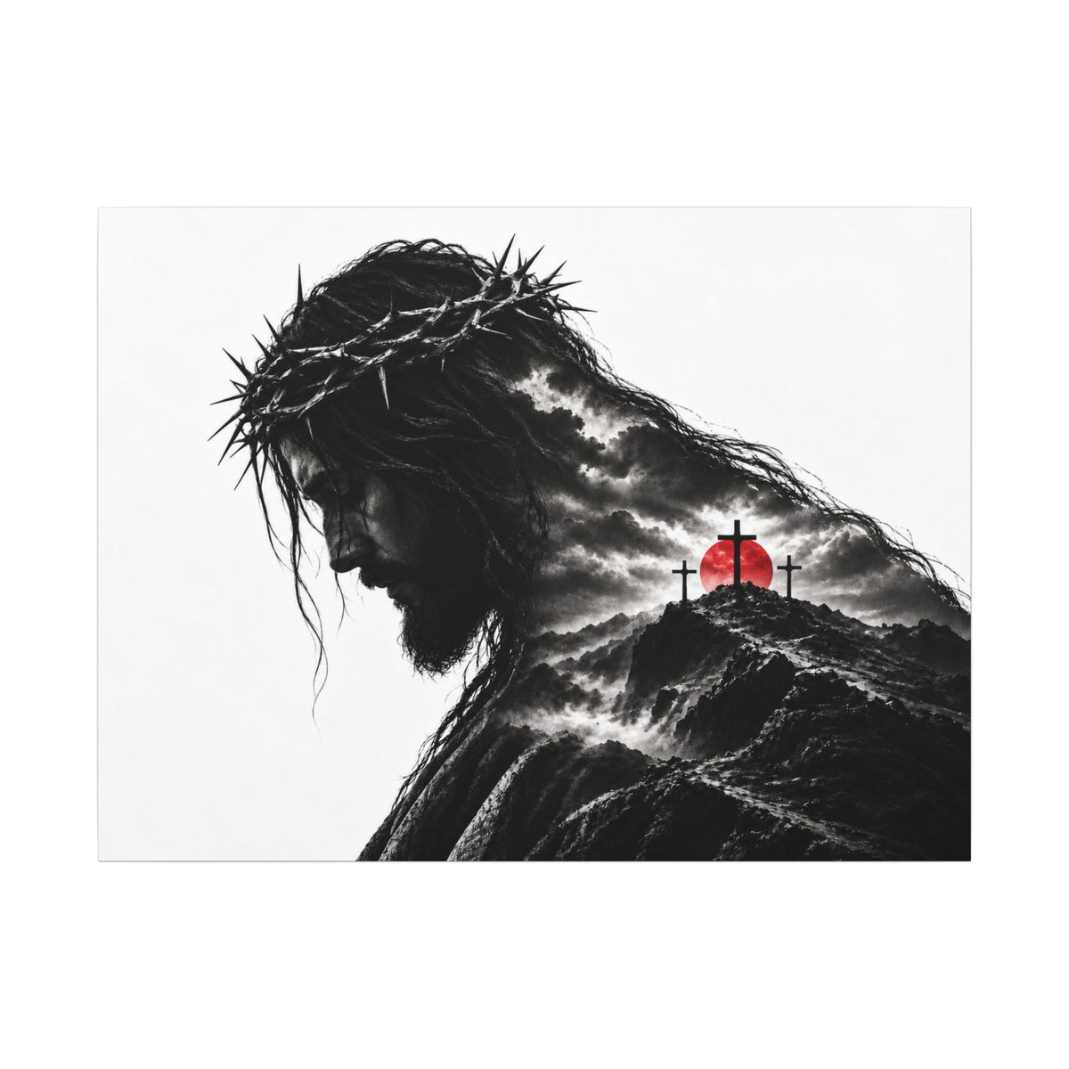 Three Crosses - Christian Wall Art | Canvas (Landscape)